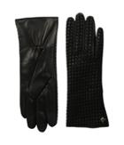 Cole Haan - Braided Back Leather Gloves With Tech