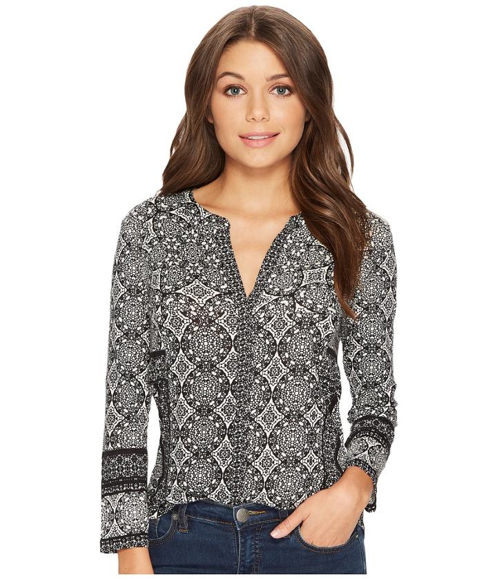 Lucky Brand - Geo Print Button Up Top