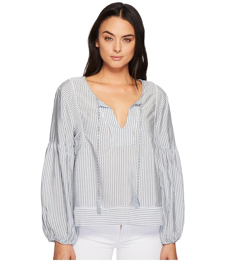 Splendid - Paradise Cove Indigo Stripe Bell Sleeve Top