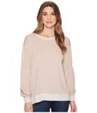 Michael Stars - Color Block Elevated French Terry Gathered Sleeve Sweatshirt
