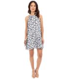 Bb Dakota - Leah Plaid Printed Chiffon Pleated Dress