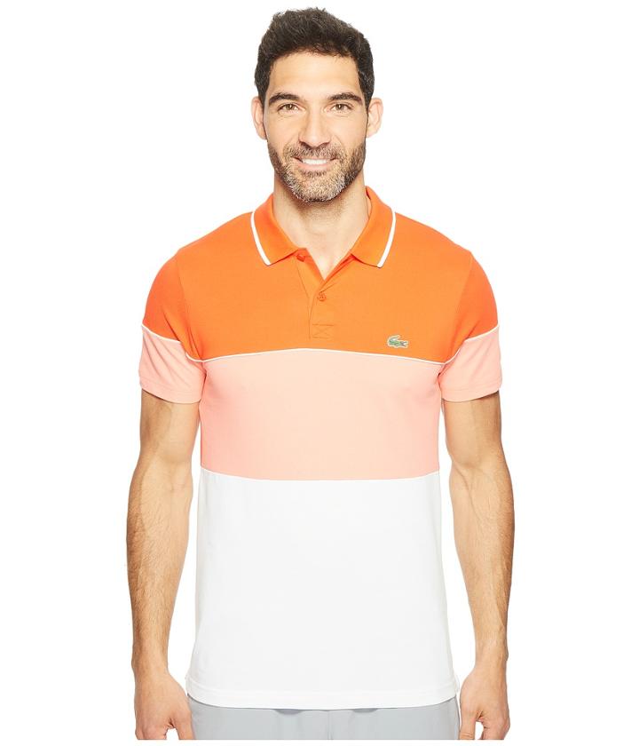 Lacoste - Golf Color Block Stripe Ultra Dry Pique Knit