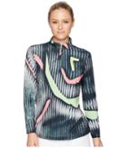 Jamie Sadock - Sunsense(r) Lightweight Trapeze Print 1/4 Zip Long Sleeve Top With 50 Spf