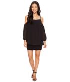 Laundry By Shelli Segal - Cold Shoulder Spaghetti Popover Cocktail Dress