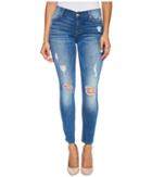7 For All Mankind - Ankle Skinny Jeans W/ Destroy In Radient Pier