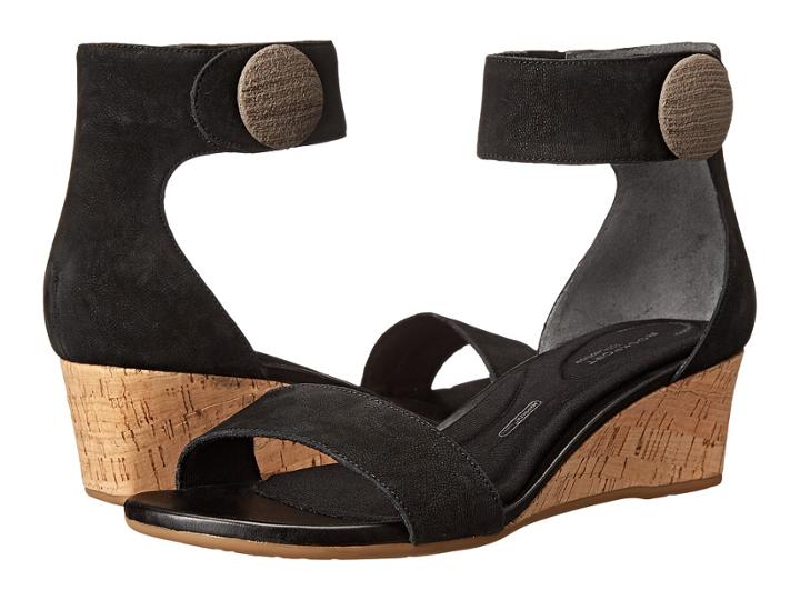 Rockport - Total Motion 55mm Stone Ankle Strap Wegde Sandal