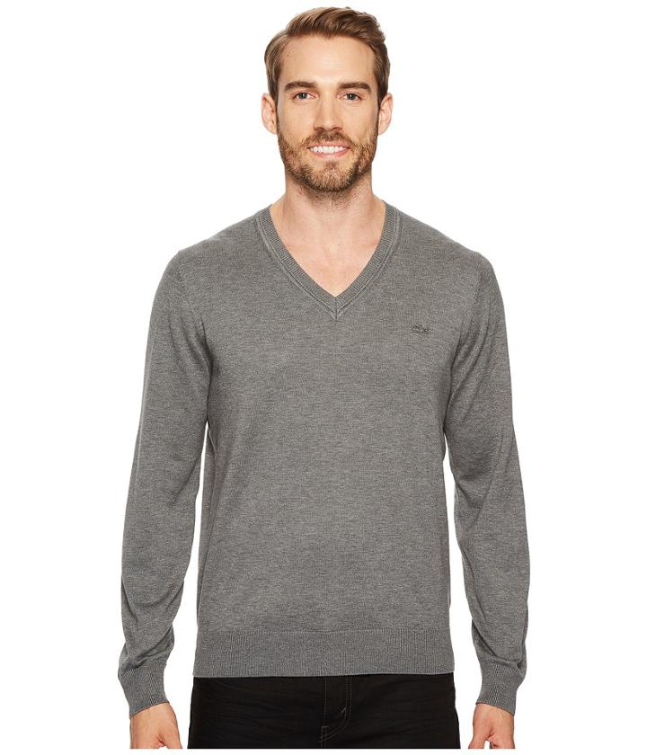 Lacoste - Cotton Jersey V-neck Sweater