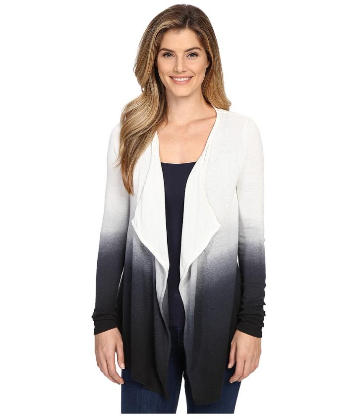 Mod-o-doc - Textured Sweater Knit Dip Dye Dip Dye Cardigan