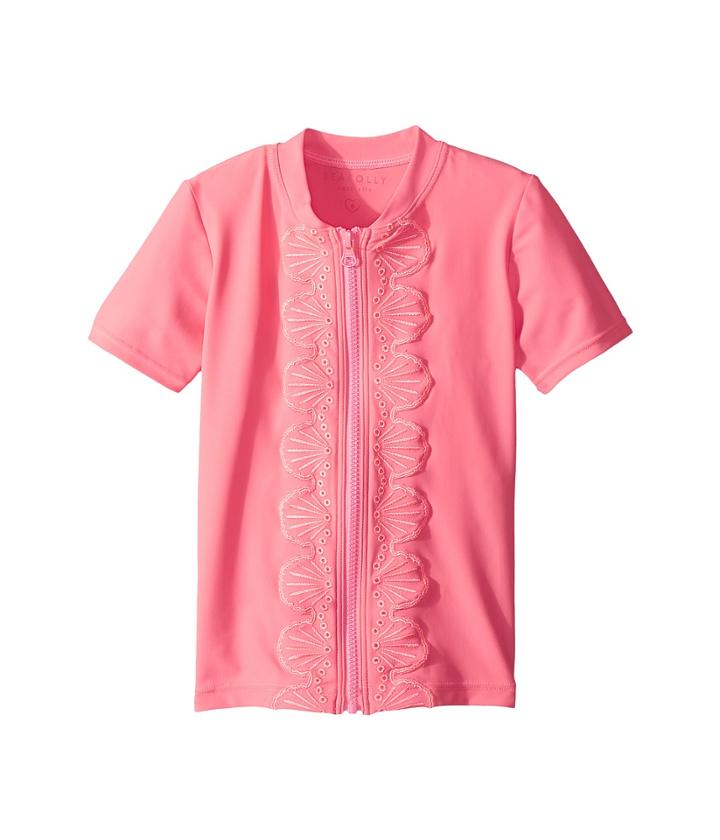 Seafolly Kids - Sweet Summer Short Sleeve Zip Front Rashie