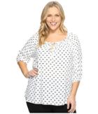 Karen Kane Plus - Plus Size Heart Keyhole Blouse