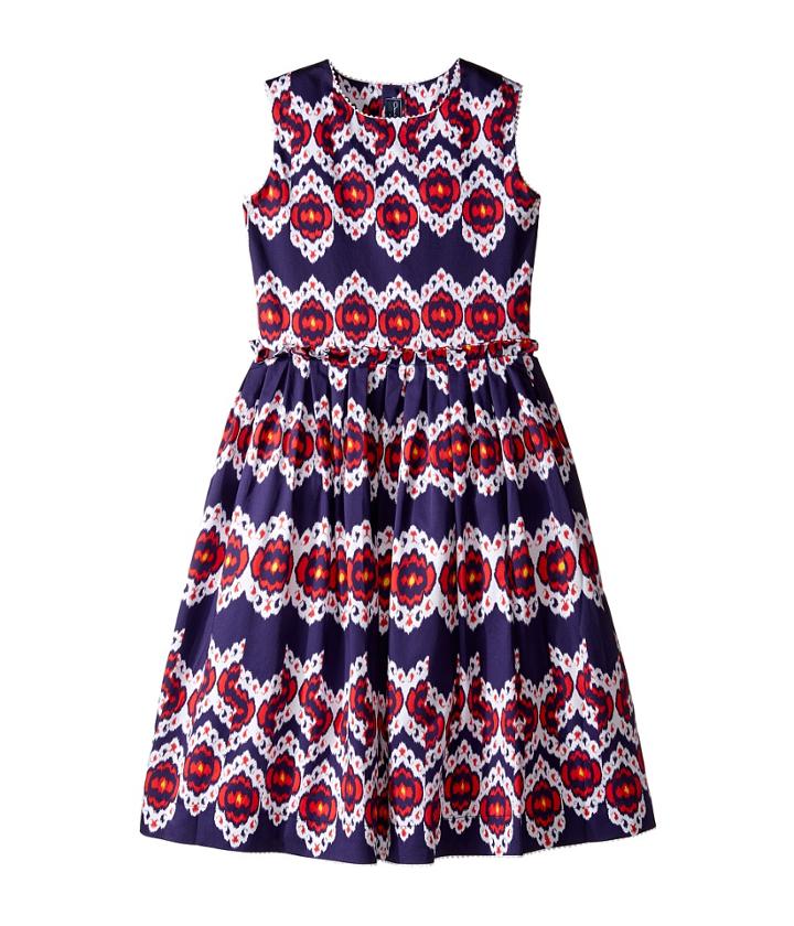 Oscar De La Renta Childrenswear - Ikat Cotton Gathered Skirt Party Dress