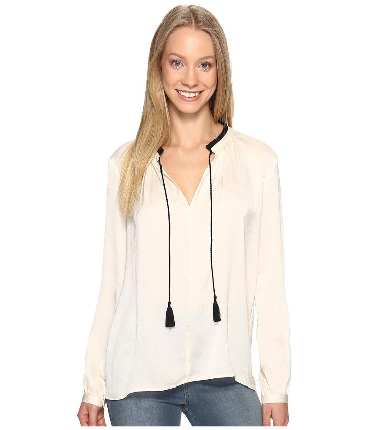 Lucky Brand - Contrast Peasant Top