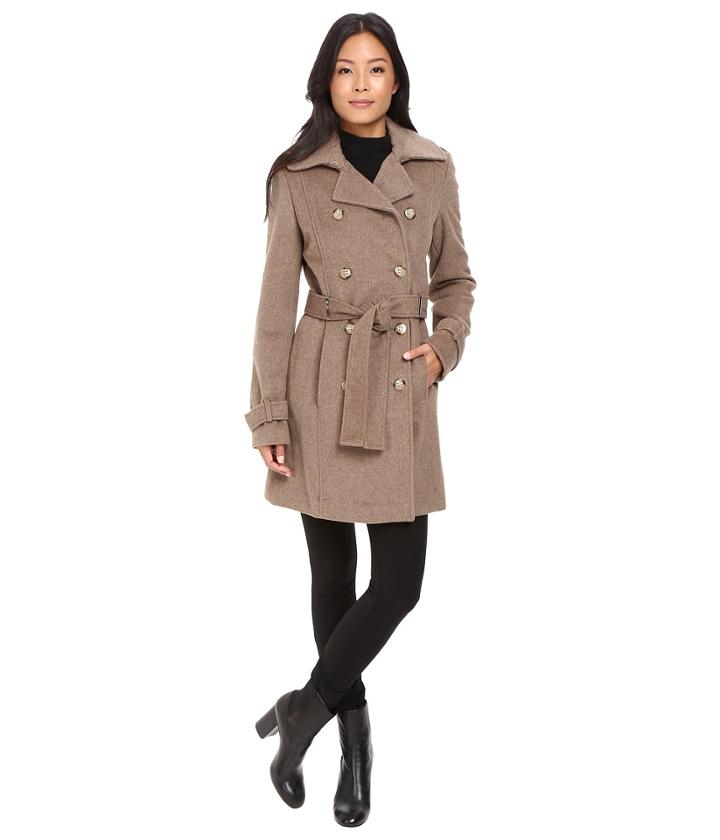 Calvin Klein - Double Breasted Belted Hooded Wool With Belt Loop Hardware