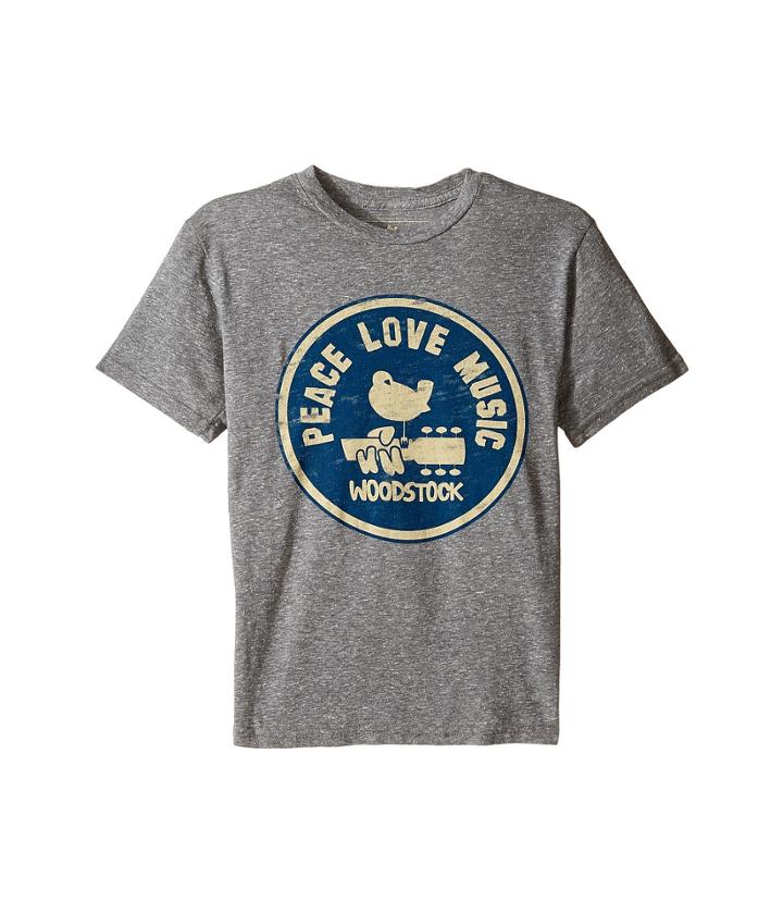 The Original Retro Brand Kids - Woodstock Peace And Love Short Sleeve Tri-blend Tee