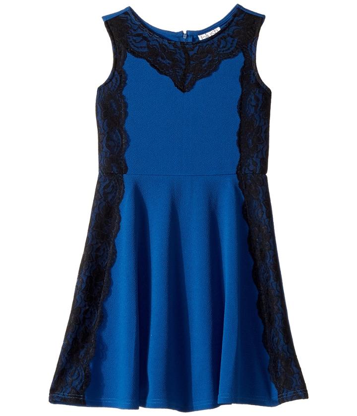 Us Angels - Sleeveless With Lace Fit And Flare Dress