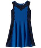 Us Angels - Sleeveless With Lace Fit And Flare Dress