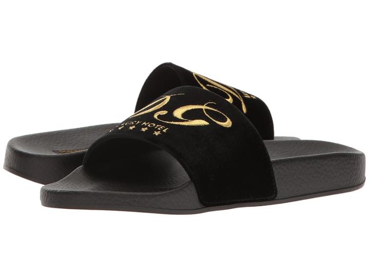 Dolce &amp; Gabbana - Rubberized Leather Dg Pool Slide