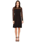 Michael Michael Kors - Mesh Mix Flutter Long Sleeve Dress