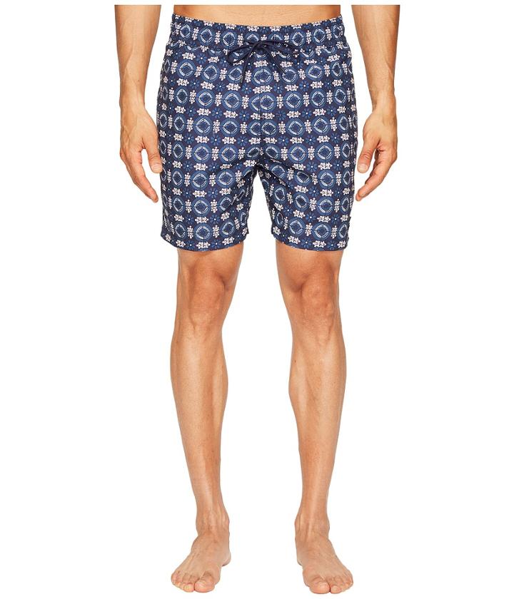 Jack Spade - Flower Tile Swim Trunks