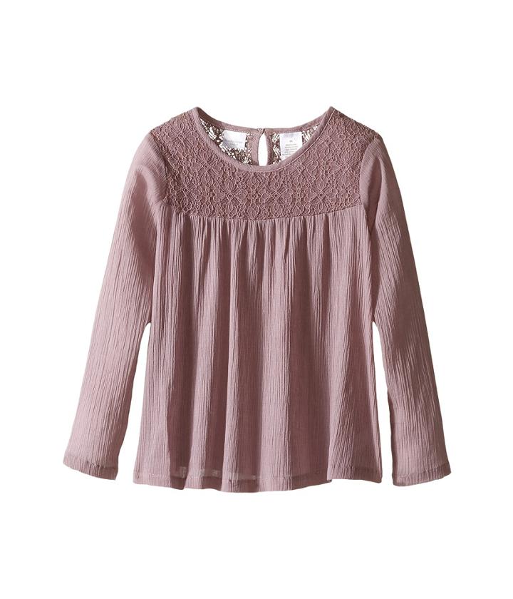 Kardashian Kids - Lace Bodice Blouse Gathering With Keyhole Opening