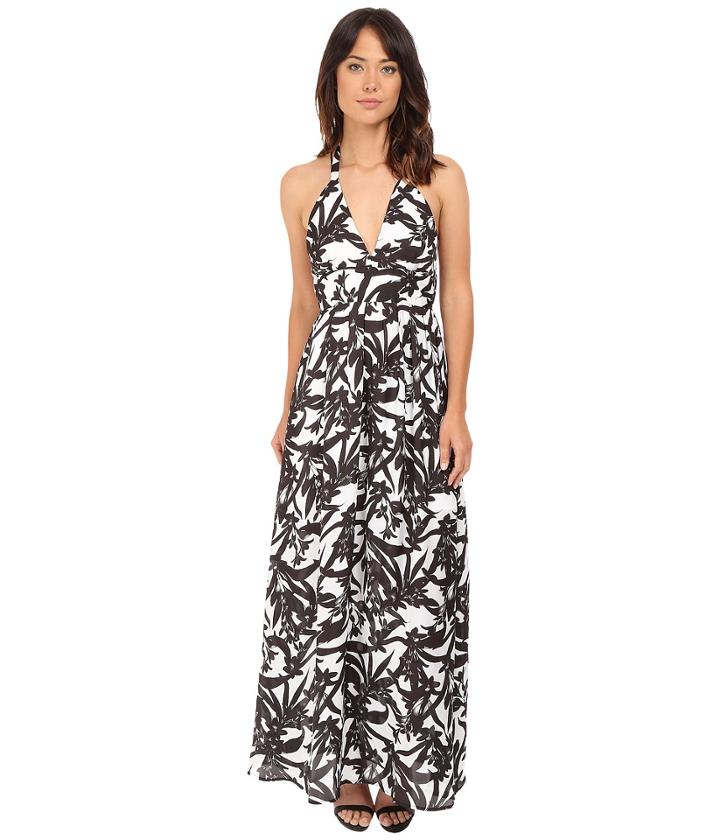 Bb Dakota - Larissa Lotus Printed Reverse Crepon Strappy Maxi Dress