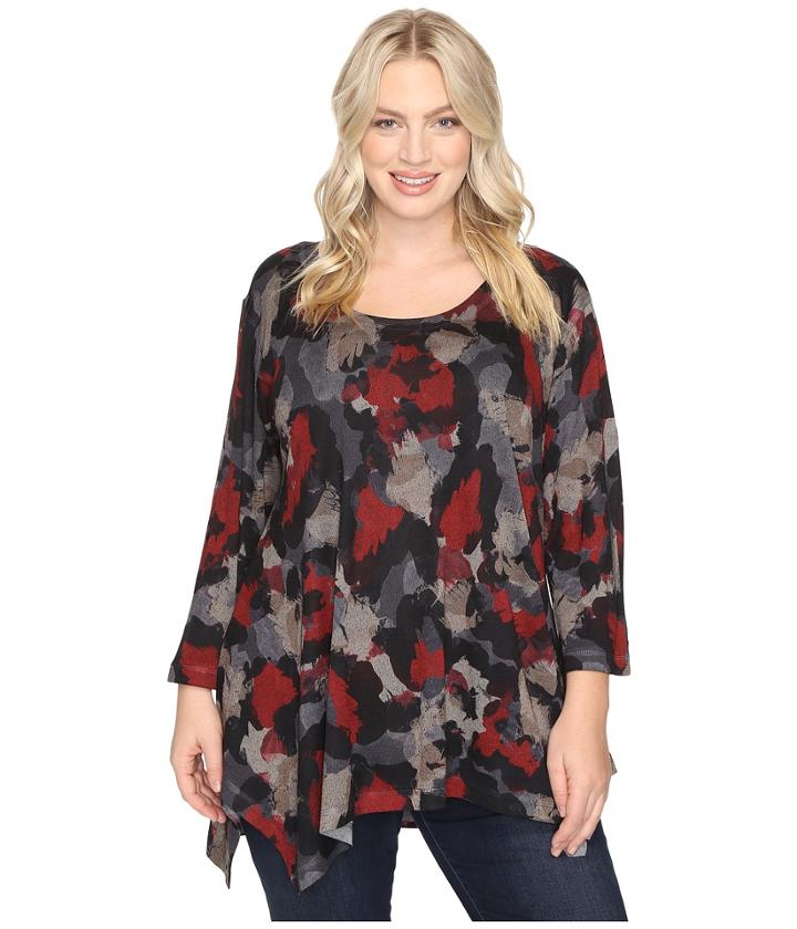 Nally &amp; Millie - Plus Size Camouflage Print Tunic