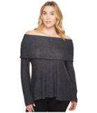 B Collection By Bobeau Curvy - Plus Size Capri Cozy Off Shoulder Top