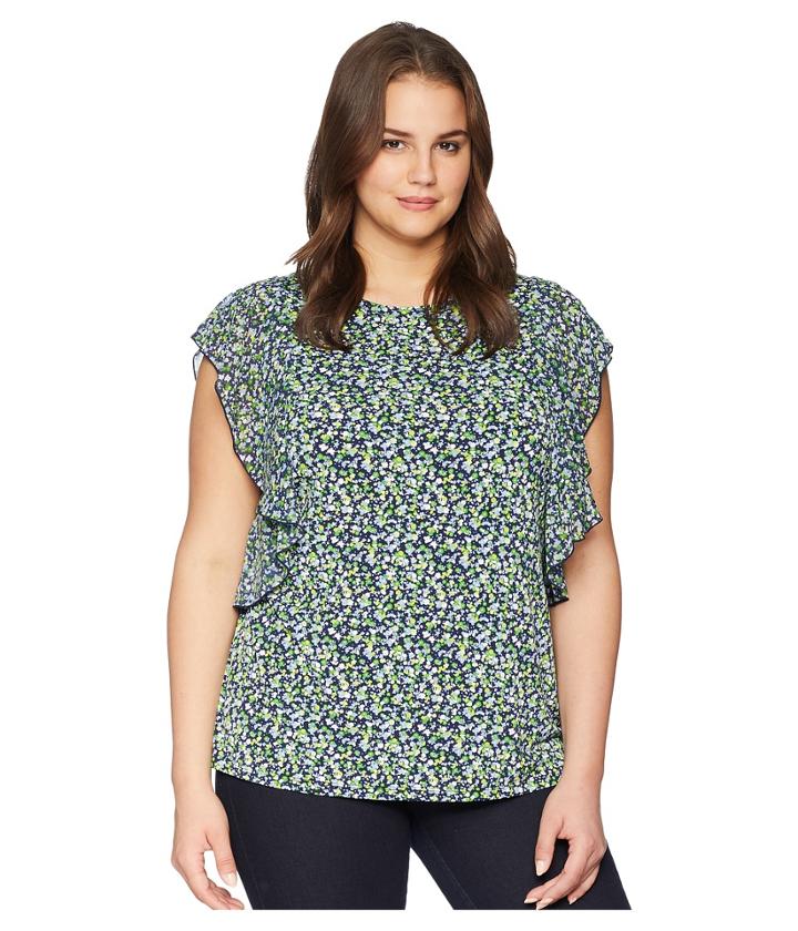 Michael Michael Kors - Plus Size Tiny Wildflower Cascade Top