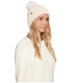 Ugg - Textured Cuff Hat With Fur Pom