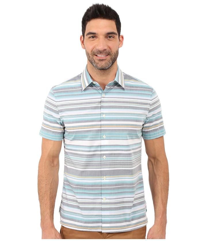 Perry Ellis - Regular Fit Multicolor Stripe Pattern Shirt