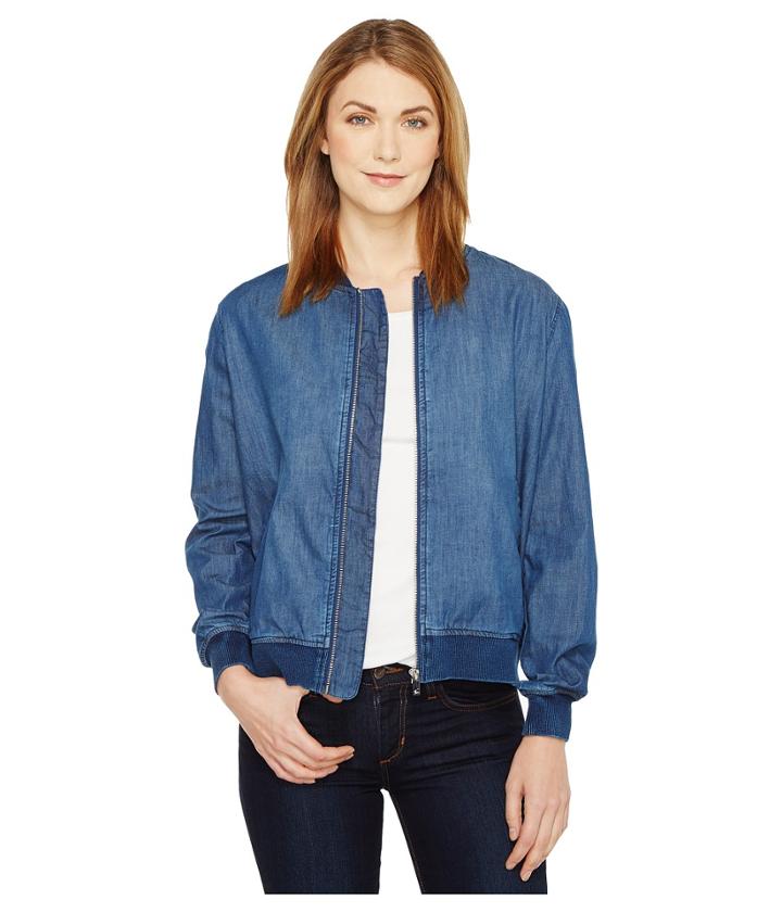Two By Vince Camuto - Washed Denim Bomber Jacket