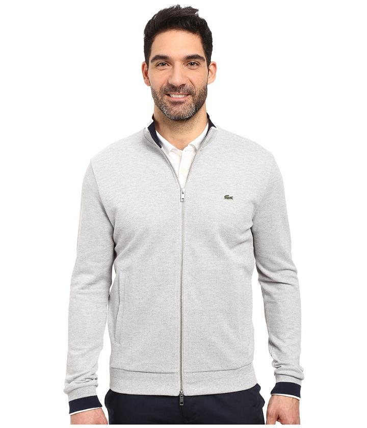 Lacoste - Long Sleeve Semi-fancy Pique Full Zip