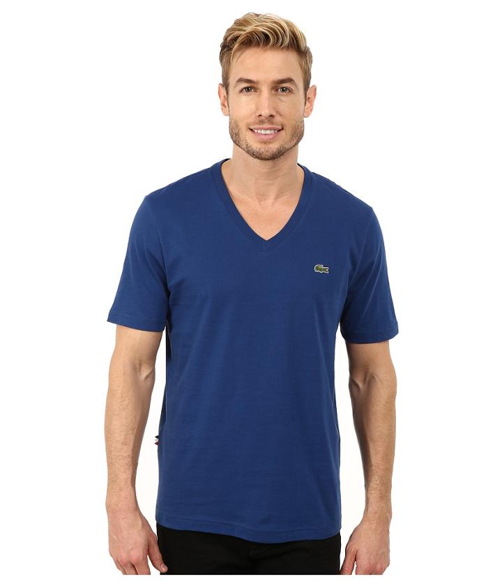 Lacoste - L!ve Short Sleeve V-neck Tee Shirt