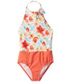 Janie And Jack - Floral Color Block One-piece Swimsuit