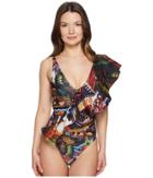 Agua De Coco By Liana Thomaz - Side Ruffle Maillot