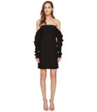 Vera Wang - Off The Shoulder Shift Dress With Draped Sleeve
