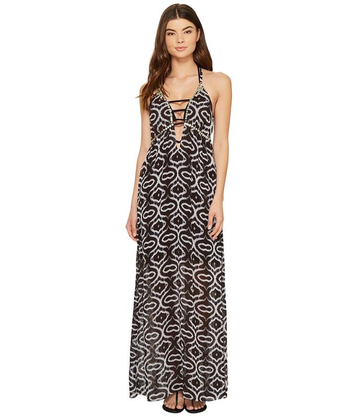 Nicole Miller - La Plage By Nicole Miller Mirrored Shibori Viscose Ggt Dress