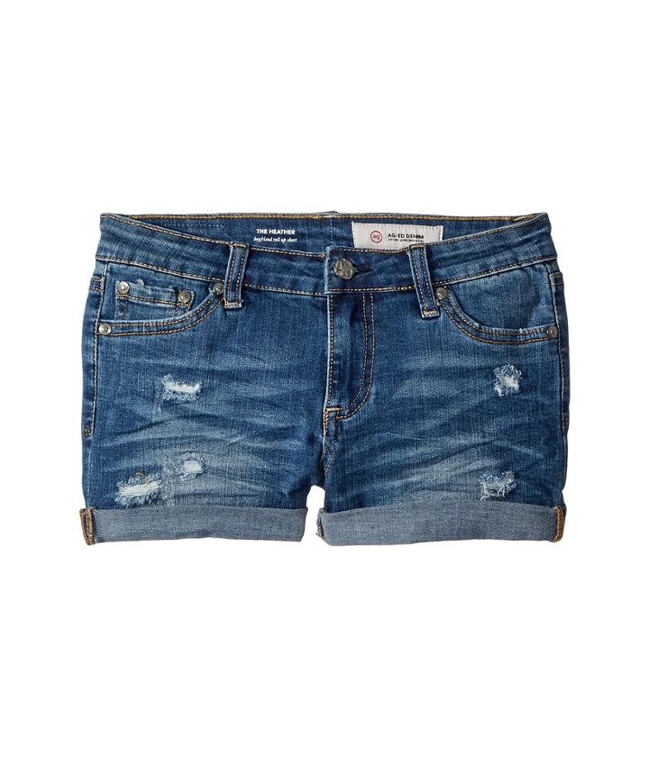 Ag Adriano Goldschmied Kids - The Heather Roll Cuff Shorts In Sanded Wash
