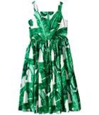 Dolce &amp; Gabbana Kids - Botanical Garden Banana Leaf Sleeveless Dress