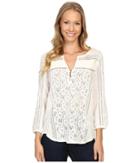 Lucky Brand - Mixed Lace Top