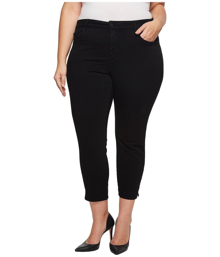 Nydj Plus Size - Plus Size Ami Skinny Ankle W/ Slit Clean In Black