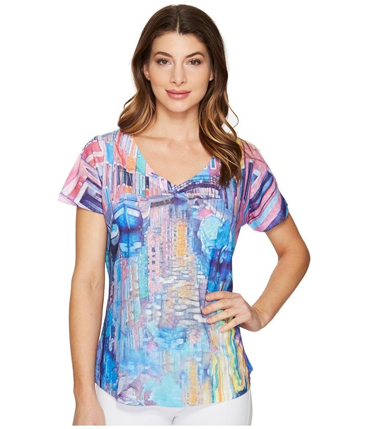 Fdj French Dressing Jeans - Venice Scene Printed Top