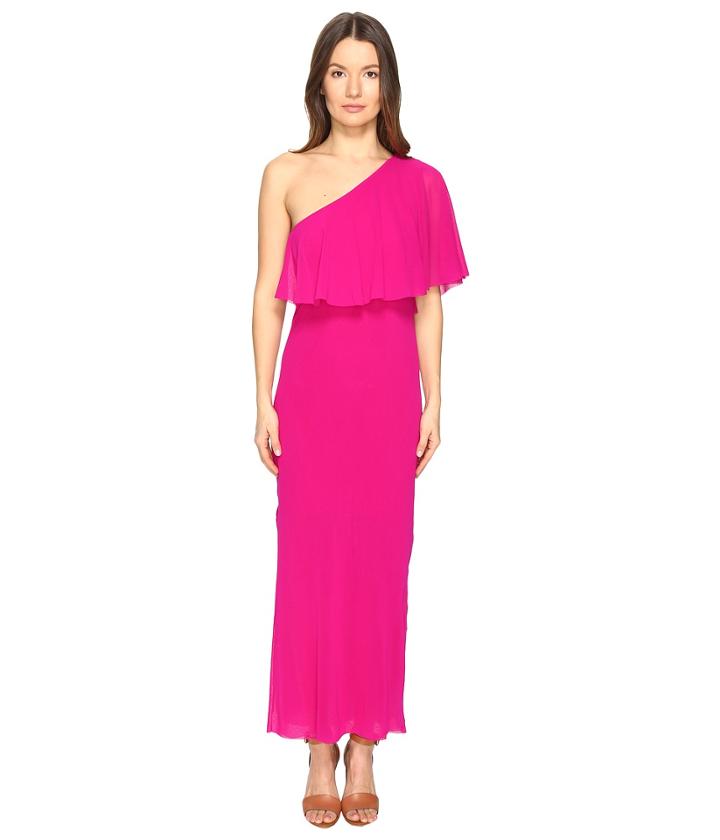 Fuzzi - Solid Tulle One Shoulder Cover-up