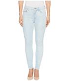 7 For All Mankind - The High-waist Ankle Skinny In Bleached Out