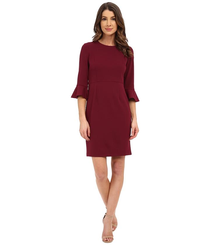 Donna Morgan - 3/4 Bell Sleeve Crepe Shift Dress