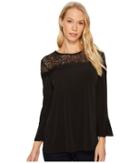 Michael Michael Kors - 3/4 Sleeve Lace Yoke Top