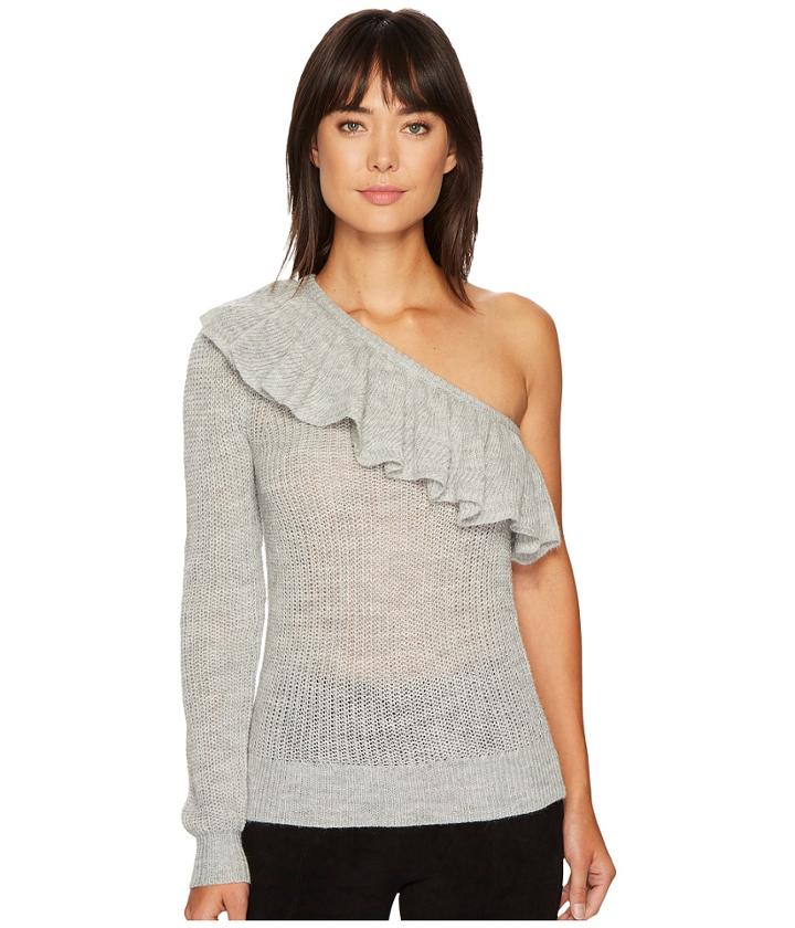 Rebecca Taylor - One Shoulder Ruffle Alpaca Pullover