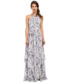 Donna Morgan - Beaded Neck Gown Printed