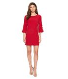 Laundry By Shelli Segal - Crepe Shift With Pearl Button Sleeve