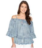 Blank Nyc - Off The Shoulder Denim Shirt In Next In Line